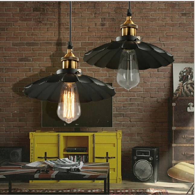 

Modern European American retro minimalist LED creative E27 chandelier led chandelier led lustre chandeliers iron bar restaurant