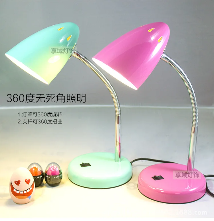 

TUDA 15x43cm Free Shipping Fashion Metal Tube Folding Desk Lamp Multicolor Optional LED Eye Protection Desk Lamp For Reading E27