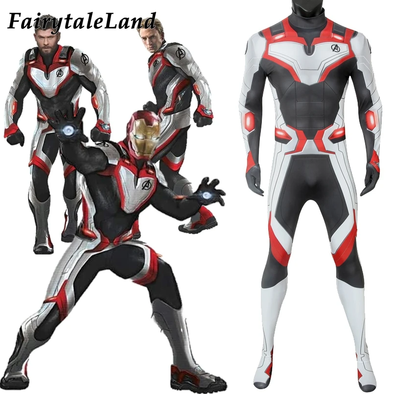 Avengers Endgame Captain America Costume Halloween 3D Printing Jumpsuit Avengers Superhero Team Uniform Thor Iron Man Jumpsuit
