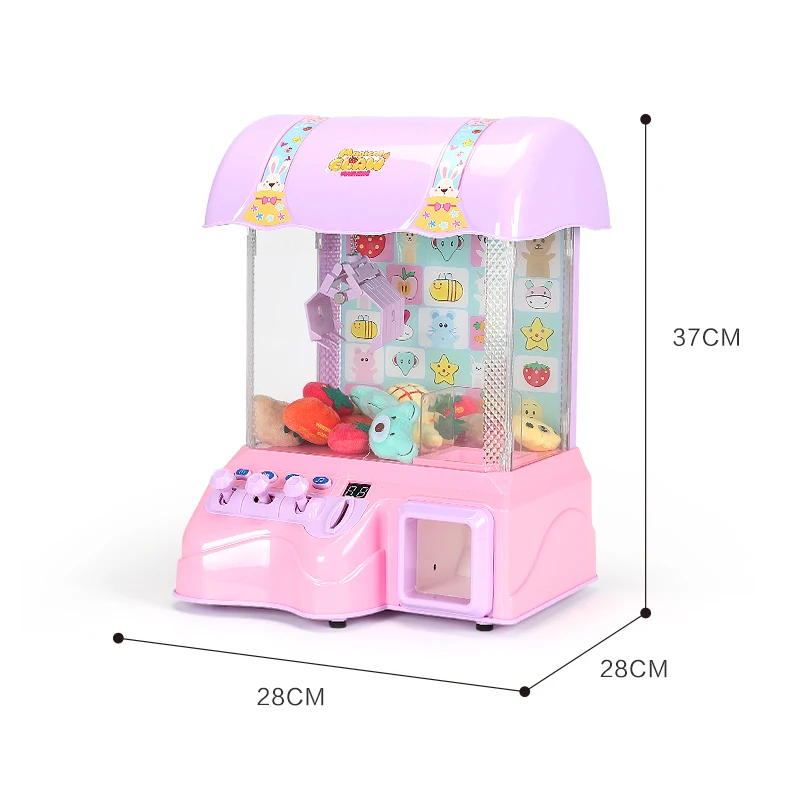 Children's Mini-catch Doll Machine Household Hanging Candy Clip Doll Toys Gashapon Game Coin Operated Game Doll Machine 6