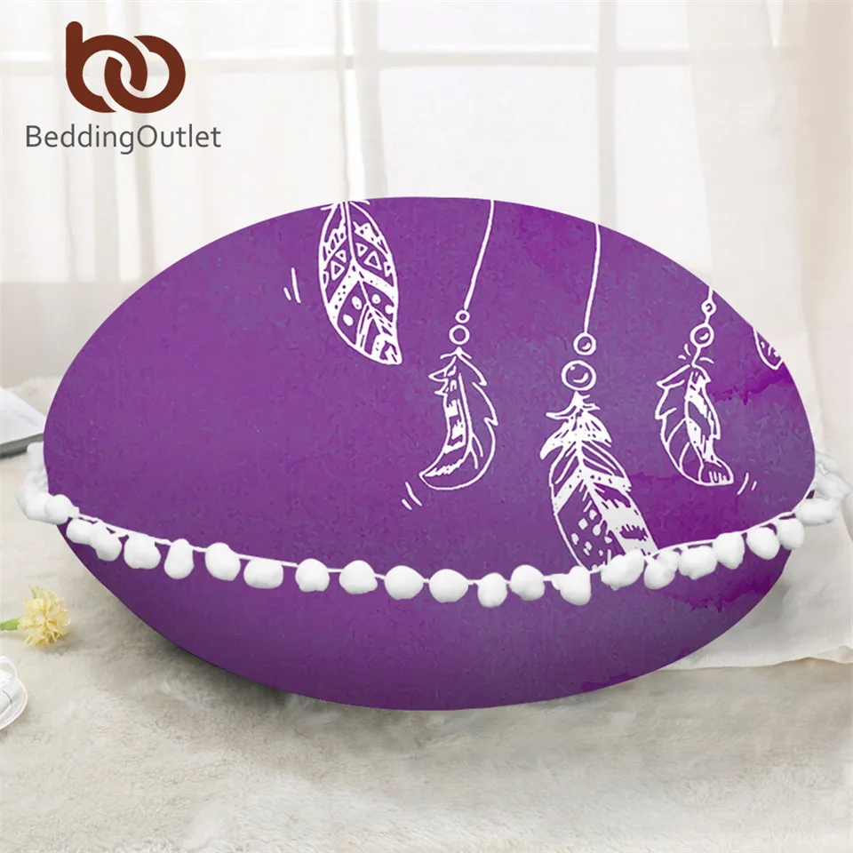 Buy BeddingOutlet Round Pillow Case Cover Watercolor Dreamcatcher Floor Cushion