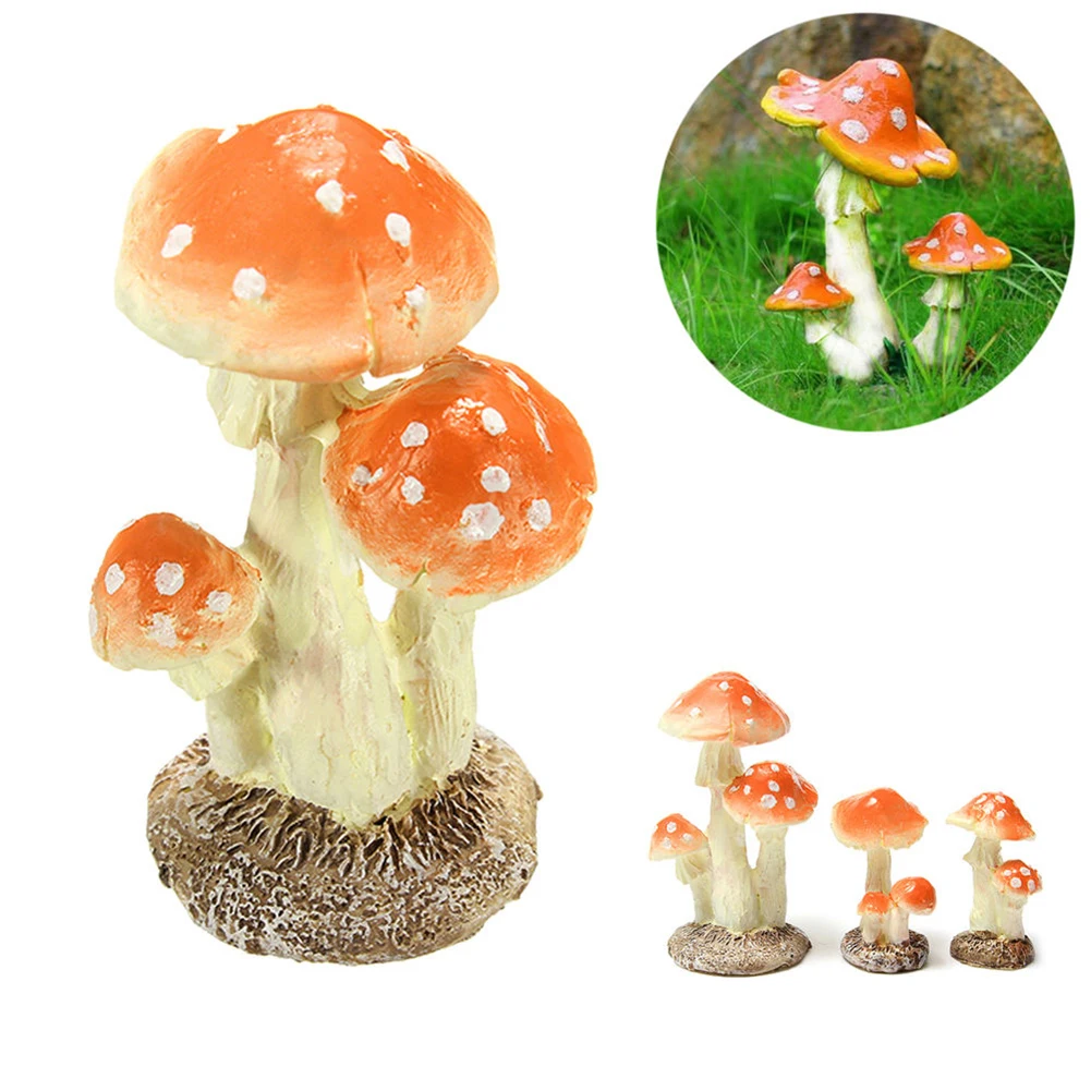 1 шт. грибные фигурки Toadstool, миниатюрное ремесло из смолы, DIY Украшение для сказочного сада, орнамент, украшения для террариума, кукольный домик, Декор