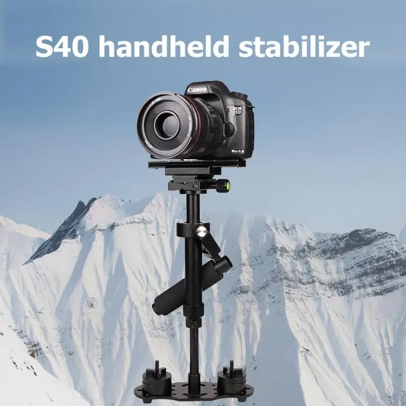 S40 ручной алюминиевый сплав видео Ручной Steadycam стабилизатор крепление для телефона DSLR DV камеры