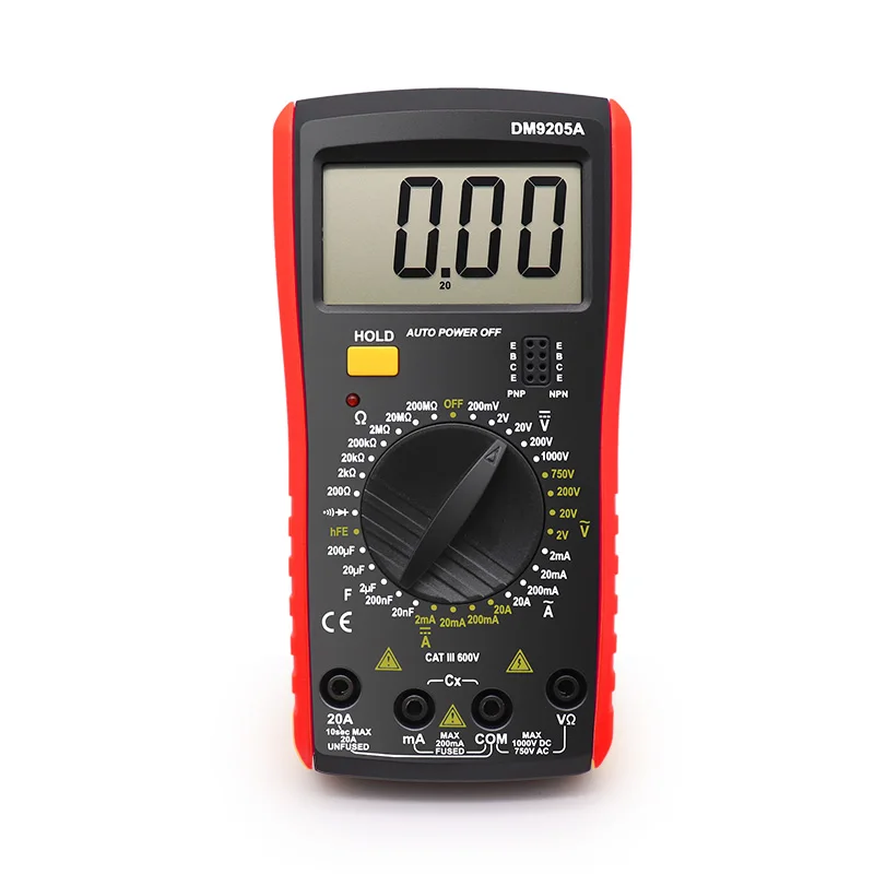 

9205a Multimeter AC DC Digital Multimeter Professional Tester Meter capacitance Voltmeter Digital LCD Display 1999 counts Meter
