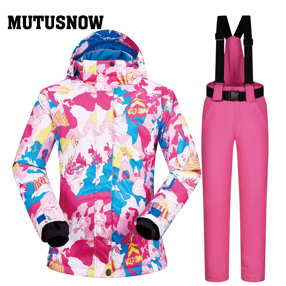 Women Ski Suit Brands New Windproof Waterproof Breathable Warmth Snow
