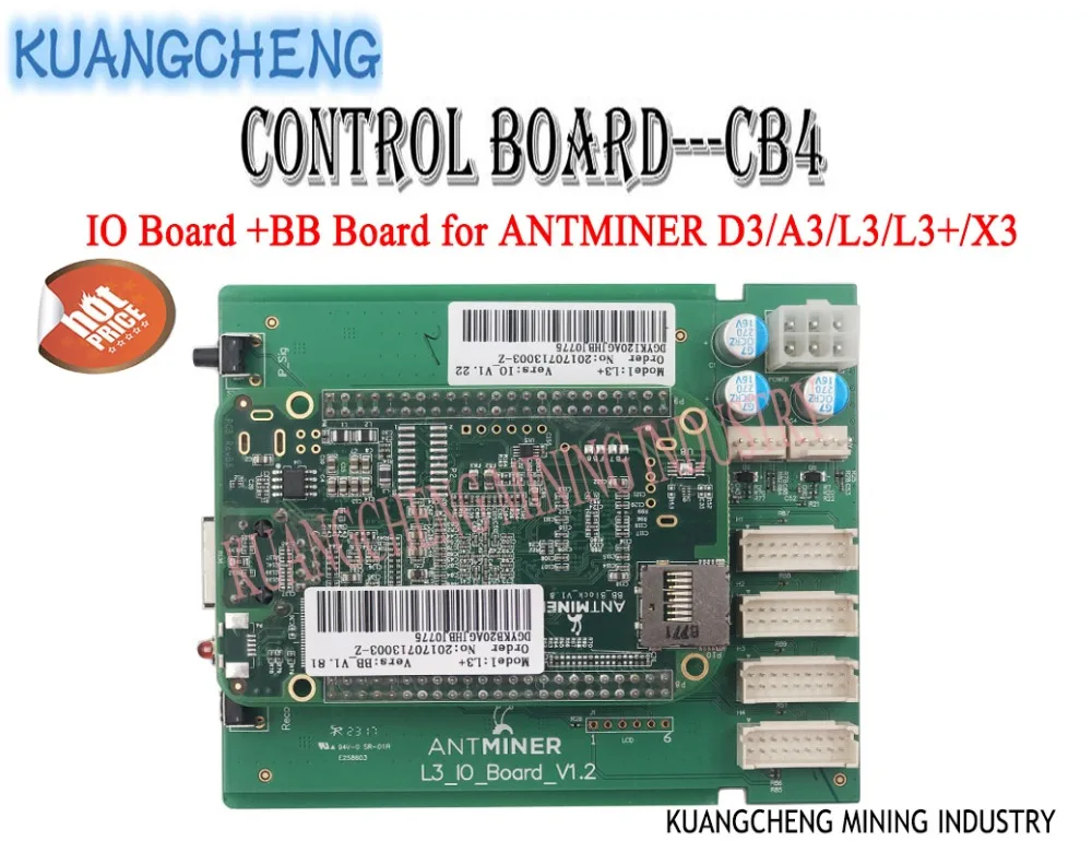 ANTMINER L3+ Control Board CB4 Include IO Board And BB Board Motherboard for ANTMINER D3/A3/L3/L3+/X3 MINERS from KUANGCHENG