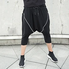 Новинка, мужская одежда Bigbang, стилист для волос, модные свободные Капри, штаны с заниженным шаговым швом, штаны-шаровары, костюмы певицы