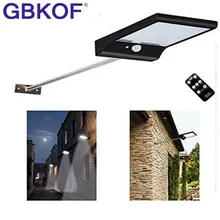 48 светодиодный уличный светильник на солнечной батарее с датчиком движения, лампы для садовой безопасности, уличный водонепроницаемый настенный светильник с пультом дистанционного управления