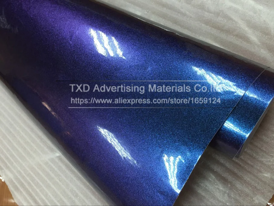  5M/10M/15M/20MX152CM/Roll Light blue to Purple Pearl Gloss Chameleon Vinyl Wrap Film With Air Bubbl