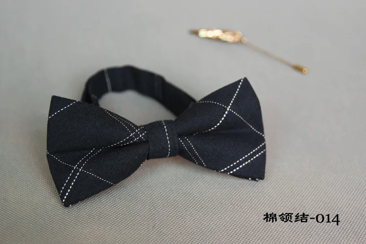 RBOCOTT мужской хлопчатобумажный галстук-бабочка для красной свадьбы галстук-бабочка в клетку для мужчин модные серые и черные полосатые печатные галстуки-бабочки аксессуары - Цвет: 14