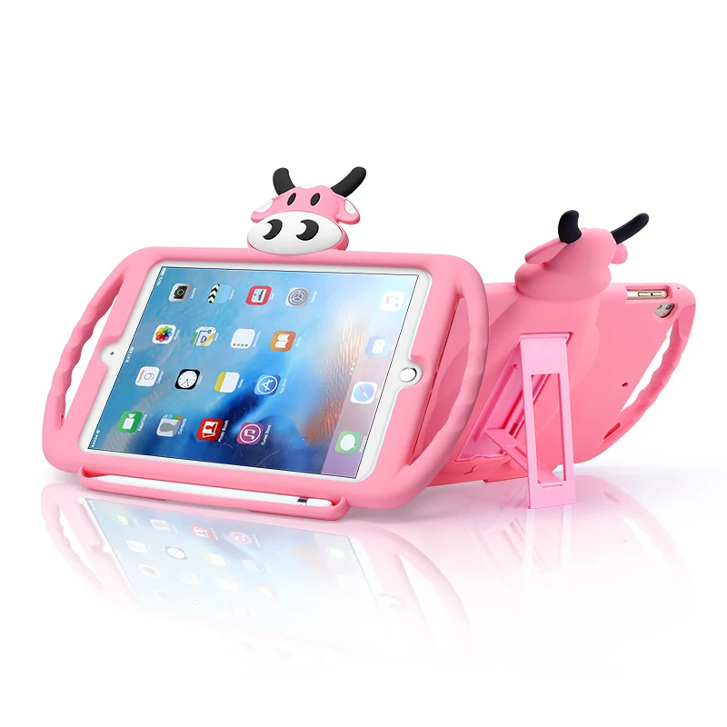 

Silicone case For apple iPad mini 1/2/3 7.9 inches Children's cartoon Tablet Desk Support Drop-proof shell ipad mini soft case