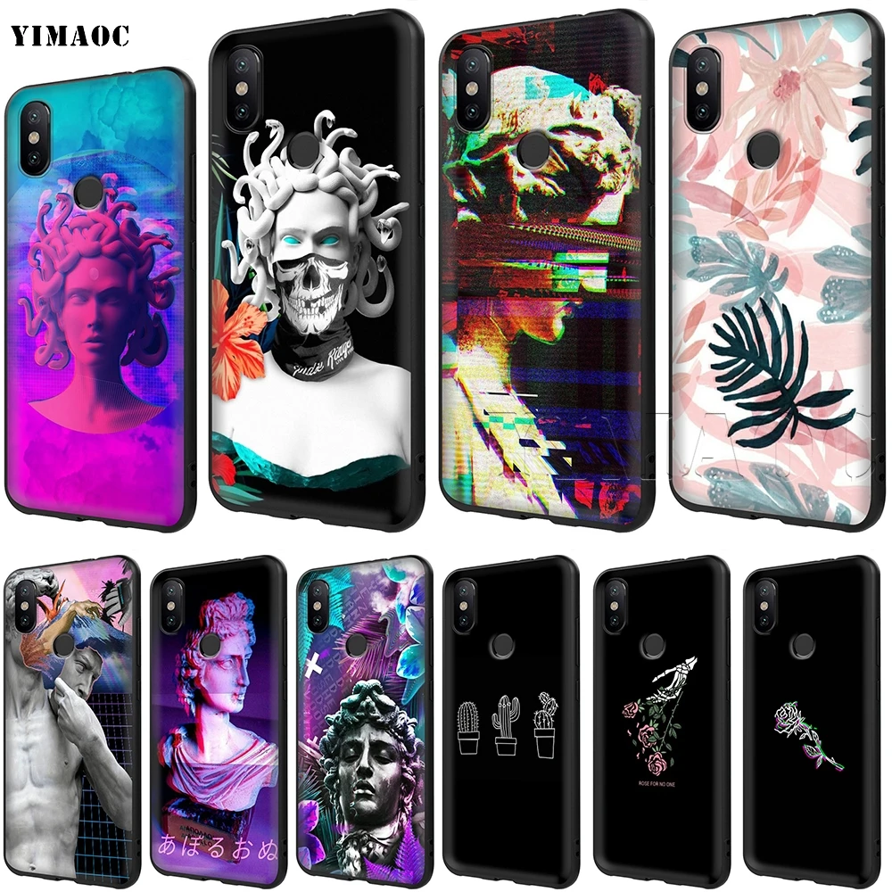 

YIMAOC Medusa Vaporwave Glitch David Soft TPU Case for Xiaomi Redmi Note MAX 3 6 6A 7 6 8 9 se a1 a2 Pro Lite pocophone f1