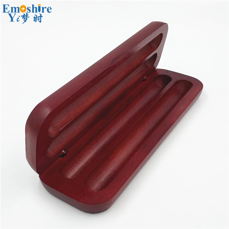 Emoshire Factory direct wooden double branch pen box boxery box popular new mahogany gift box custom (2)