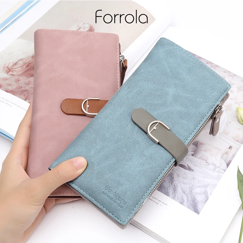 

2018 Vintage Women's Wallet Leather Female Purses Brand Designer Zipper Coin Purse Long Wallets Card Holder Clutch For Girls Sac