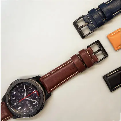 AKGLEADER ремешок для samsung Galaxy Watch 46 мм gear S3 22 мм ремешок из натуральной кожи браслет для huawei Watch GT Amazfit