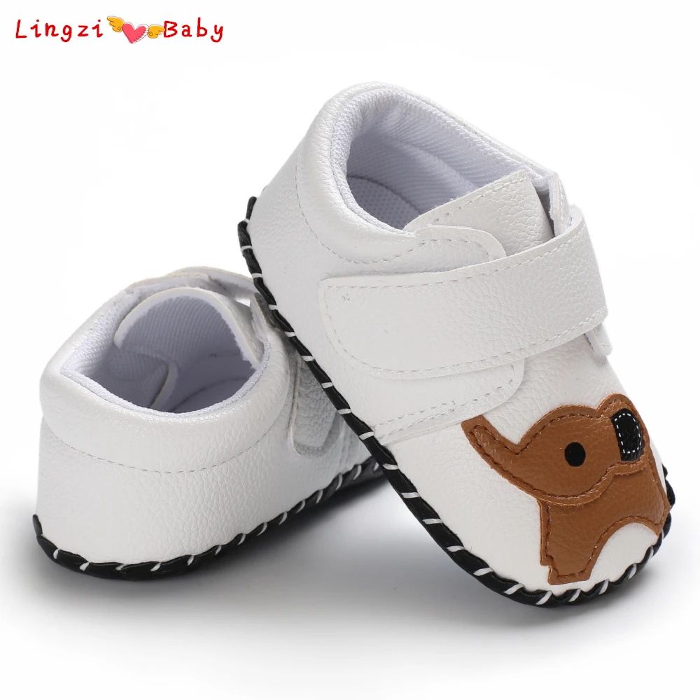 Милая обувь из искусственной кожи с животными для маленьких мальчиков 0-18 месяцев, модная обувь для мальчиков и девочек, обувь для малышей с