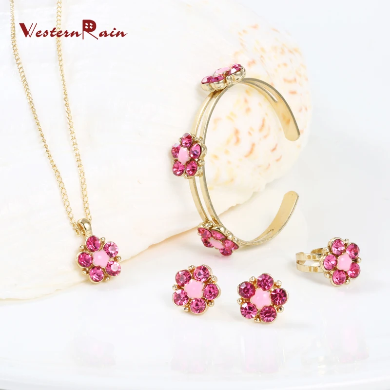 Aliexpress.com : Buy Lovely Kid Necklace Jewelry Set Fashion Pink/Green ...