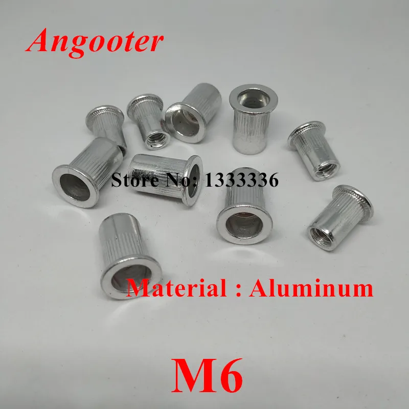 Buy 500pcs Aluminum Rivet Nut M6 Aluminum Alloy Rivnut