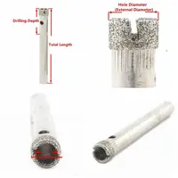 20 pièces de forets diamantés de 2 à 10 mm pour verre, pierre, carrelage, céramique, marbre 2