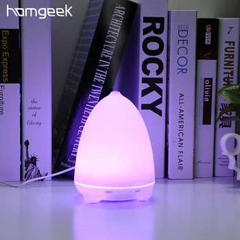 

Homgeek 100ml Essential Oil Aroma Diffuser Mist Maker Ultrasonic Humidifier Air Humidifier with 7 Colors LED Light for Home