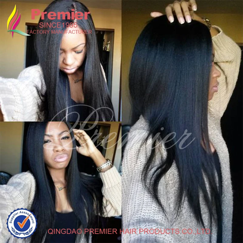 

HOT Brazilian Virgin Hair Full Lace Human Hair Wigs 7A Grade Yaki Straight Glueless Lace Front Human Hair Wigs For Black Women