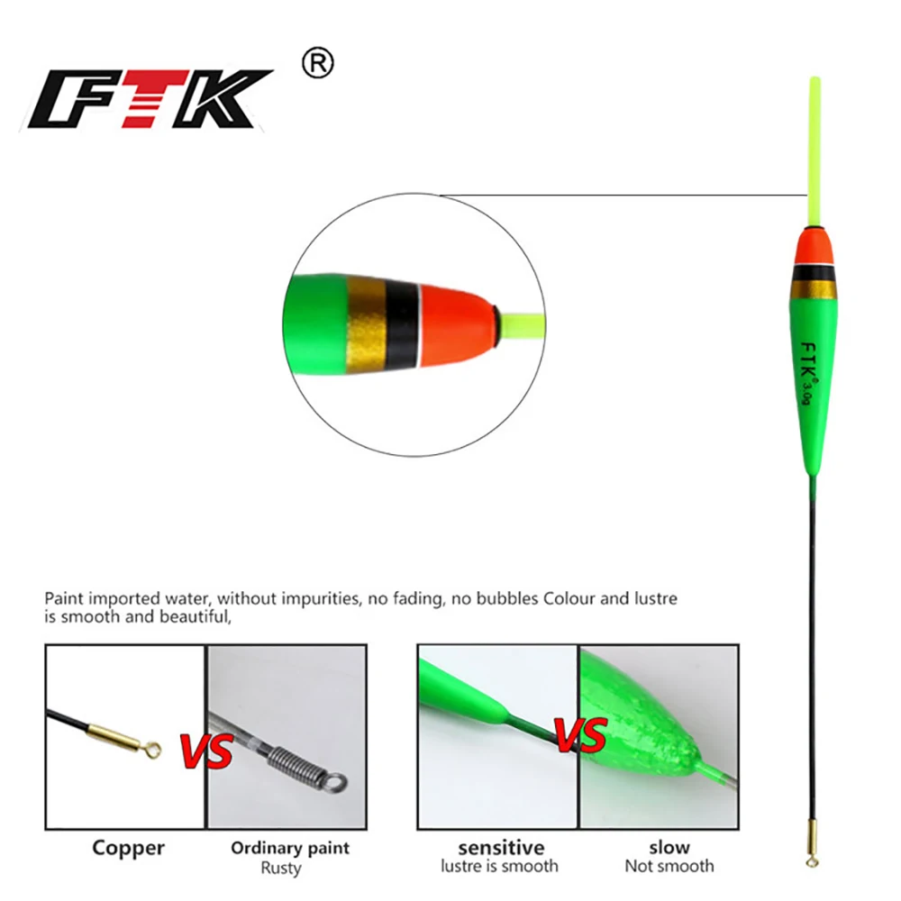 ФТК поплавок 5 шт./лот Длина 17,5 см 18 см 19 см 20,5 см 22,5 см поплавок 2g, 3g, 4g, Баргузинский пихты Float вертикальный буй