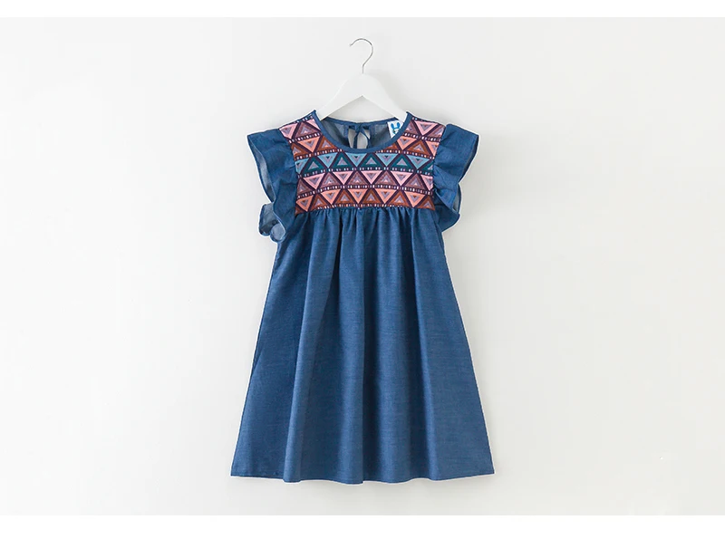 new summer style 2018 petal sleeve cotton kids dress baby princess dresses for girls children's clothing infant dress girl tops (8)
