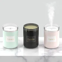 3 в 1 USB увлажнитель воздуха комплект электрический светильник в виде свечи Электрический Аромат Эфирное масло светодиодный диффузор USB Перезаряжаемый 70 мл