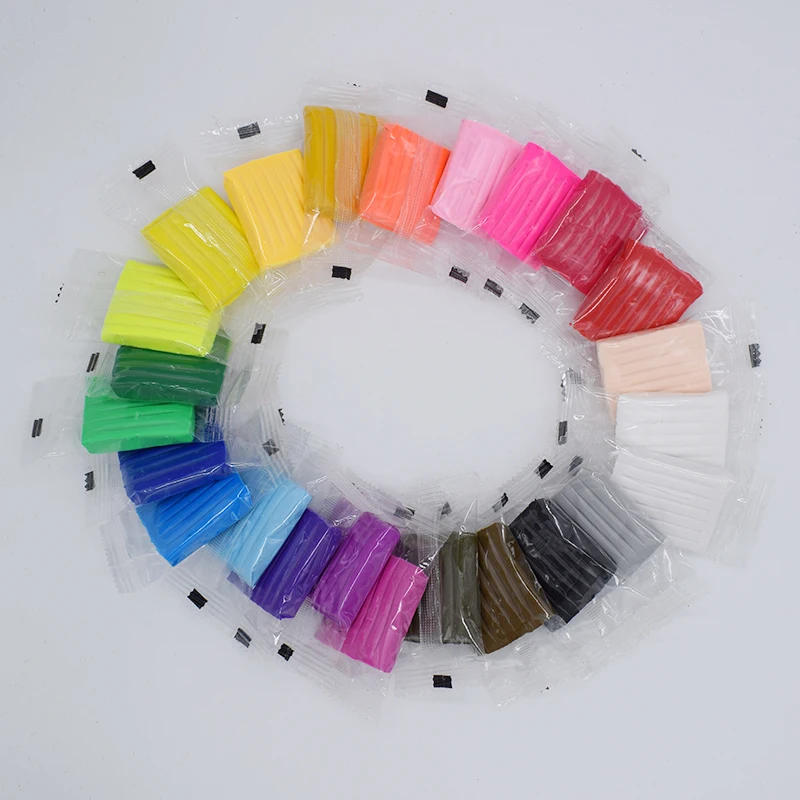 

Eco-friendly 24 color Oven Bake clay mud Sculpture DIY Material Set Polymer clay Figuline Soft Fimo Kid Gift Box Package