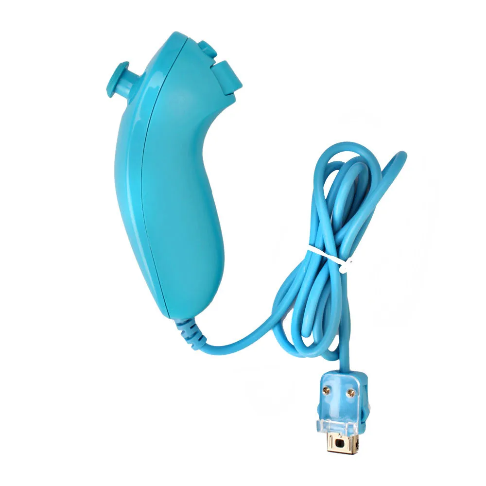 Синий проводной геймпад Nunchuck для консоли Nintendo Wii|controller for wii|nunchuck controller wiiwii |