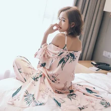 Весна и осень Япония Сексуальная Слинг три пижамы костюм летняя хлопковая одежда с длинным рукавом Весна и осень Sweet Home Услуги одежда для сна