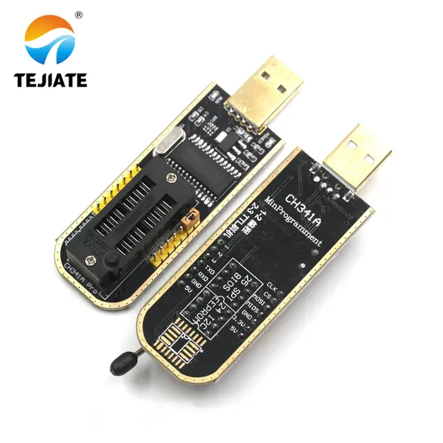 Cheap CH341A CH341 24 25 Series EEPROM Flash BIOS USB Programmer with Software & Driver