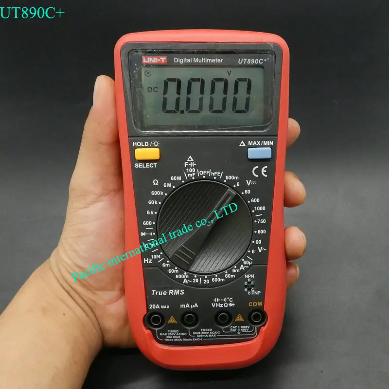 

UNI-T UT890C+ True RMS digital multimeter with backlight AC/DC frequency multimeter Ammeter Multitester Free Shipping