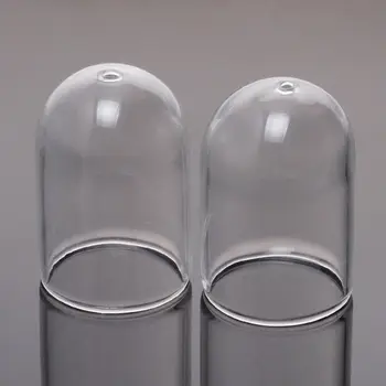 

10PCS Fashion Mini Hollow Clear Glass Cover Dome Cabochon For Jewelry Making, Diameter 22mm, Height 38mm-10018625