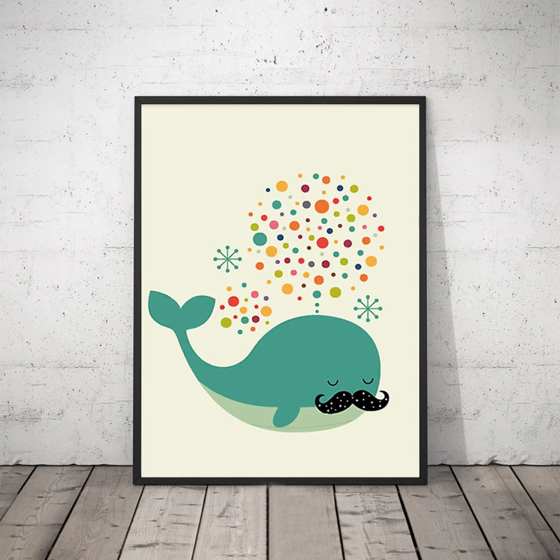 

New Animals Giraffe Poster Printing Modern Nordic Cartoon Nursery Wall Art Decoration Painting Children Baby Room Unframed