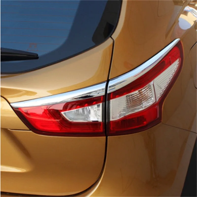 ACCESSORIES-FIT-FOR-2014-2015-2016-NISSAN-QASHIQAI-CHROME-REAR-TAIL-LIGHT-LAMP-EYEBROW-TRIM-COVER