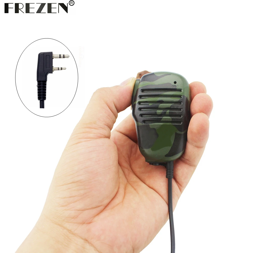 Камуфляж микрофон мини Динамик MIC K25 для двухстороннее Радио Kenwood Baofeng UV-5R 5RA 5re плюс Двухканальные рации