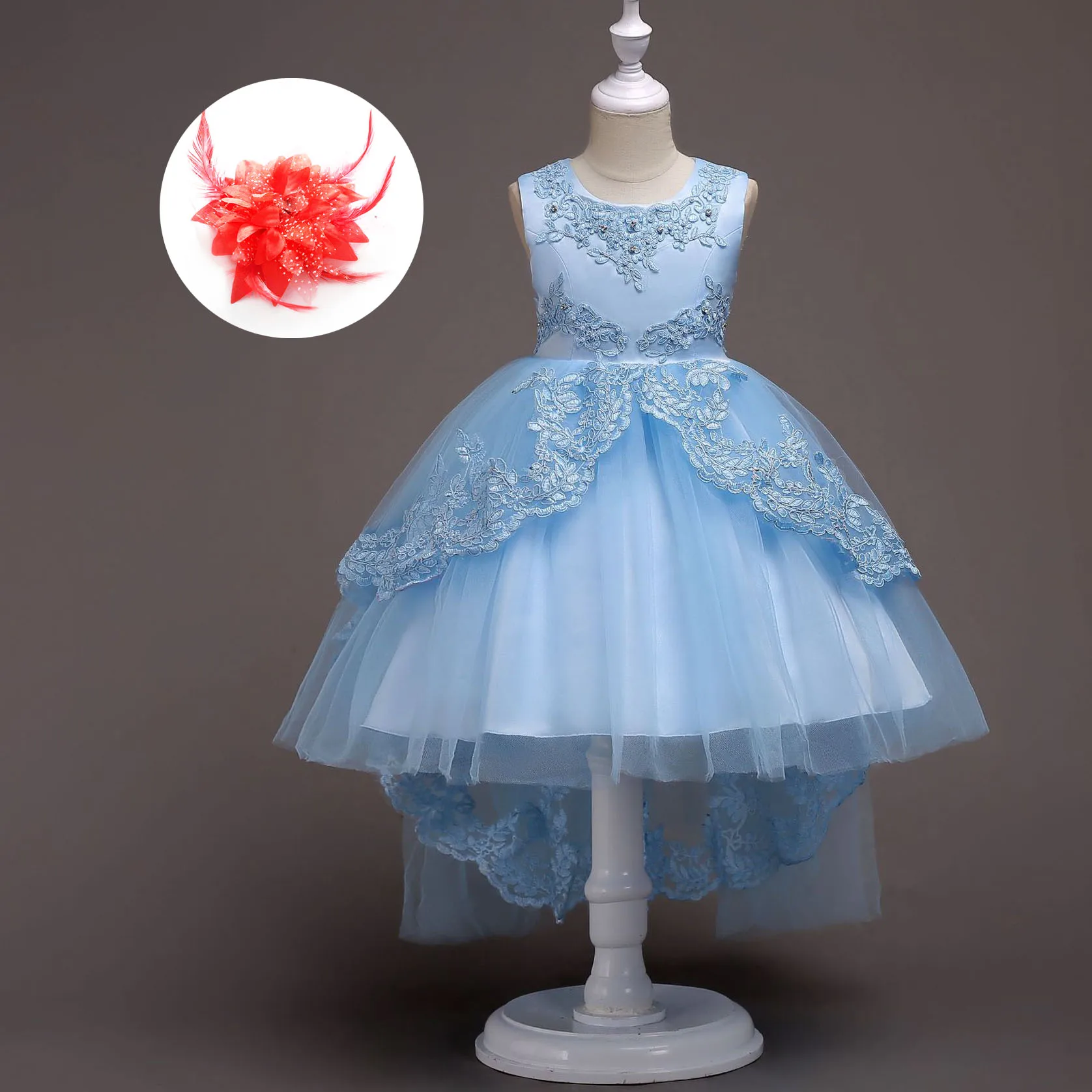 Одежда для девочек-подростков 12 лет, кружевные вечерние платья принцессы с бисером для свадьбы, дня рождения, платья для девочек от 3 до 16 лет