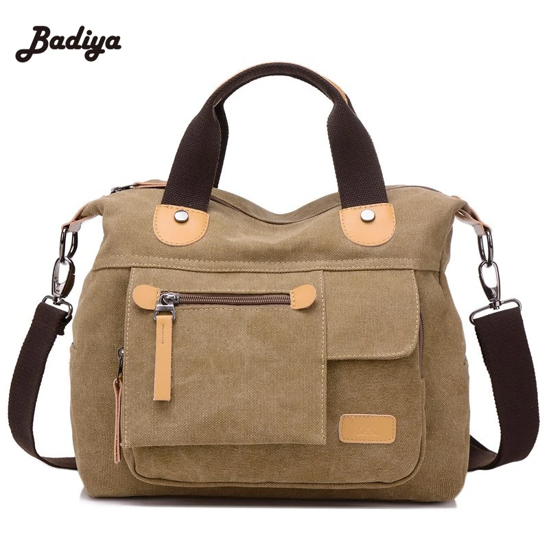 

Casual Women Hadbags New Design Canvas Zipper Hand Bag Patchwork Messenger Bags Crossbody Bag For Women