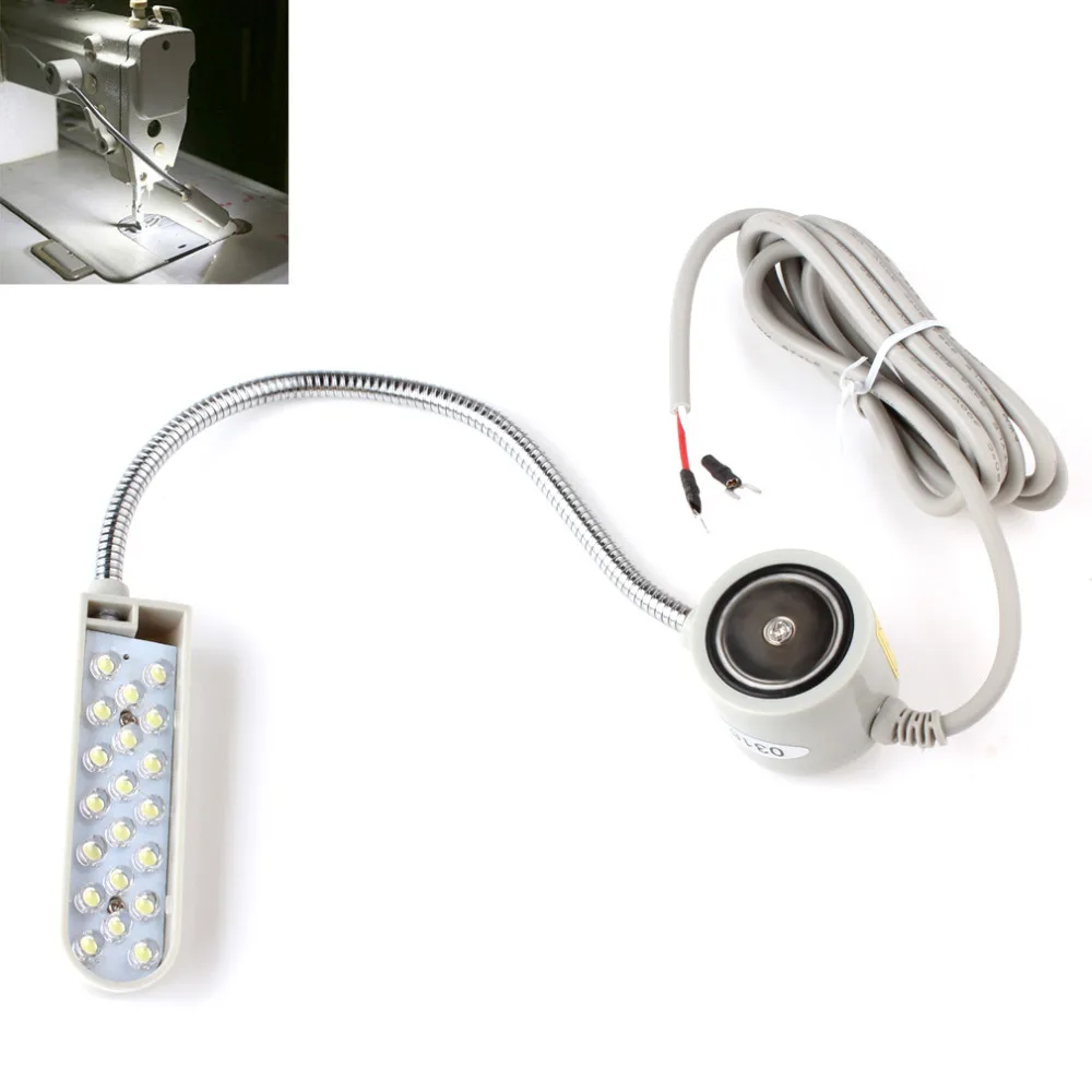 220V Super Bright White 20 LED Sewing Machine Light Mounting