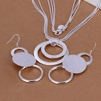 

925-sterling-silver jewelry set, fashion jewelry set Double O /civalaca ctsalkza LKNSPCS017