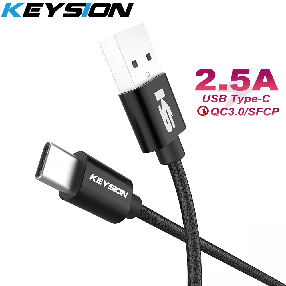 

KEYSION USB Type C Cable for Xiaomi Redmi Note 7 mi9 Samsung A50 A70 A30 A20 Fast Charging Wire USB-C Mobile Phone Charge Cord