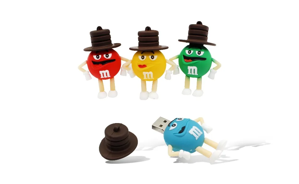 Reboto USB 2,0 Chocolate Bean USB флеш-накопитель 2 ГБ 1 ГБ 512 Мб мини-карта памяти M& M Флешка U диск