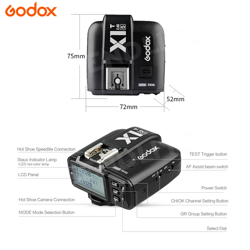 Godox X1T S TTL Trigger 1/8000s 2 4G беспроводной Trans mi tter для камер Sony Alpha A6000 A6500 A6300 A58 A7SII A37 с MI