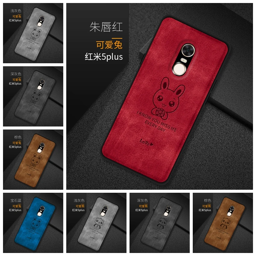 

For Xiaomi Redmi 5 plus Case Cute Soft Fabric TPU Silicon Cover For Xiaomi Redmi 5 Plus 5.99" Case Cover For Xiaomi Redmi 5 Plus