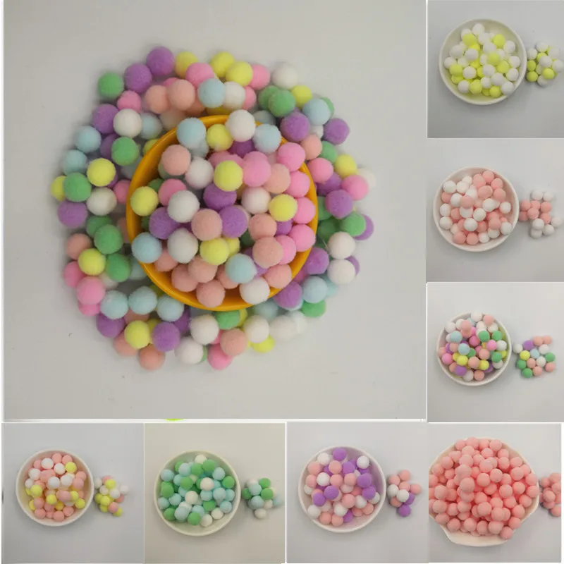 

Pompom 8mm 10mm 15mm 20mm 25mm 30mm Soft Pompones Fluffy Plush Crafts DIY Pom Poms Ball Furball Home Decor Sewing Supplies 10g