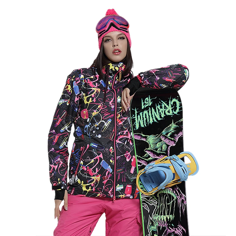 Gsou, chaqueta de snowboard colorida barata, chaquetas de esquí de Invierno para mujer, ropa esquí de montaña para nieve para clothes|women winter ski jacketcolorful snowboard jackets -