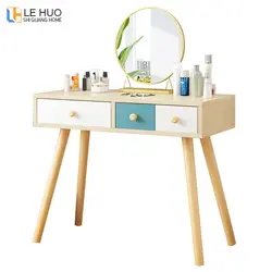 Комоды деревянный туалетный столик с ящиком органайзер для косметики шкаф простые модные компьютерный стол мебель для спальни