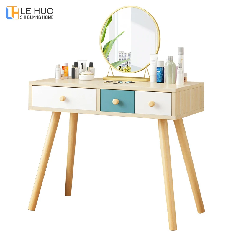

Dressers Wooden Dressing table With drawer cosmetic organizer Storage cabinet Simple fashion Computer Desk bedroom Furniture