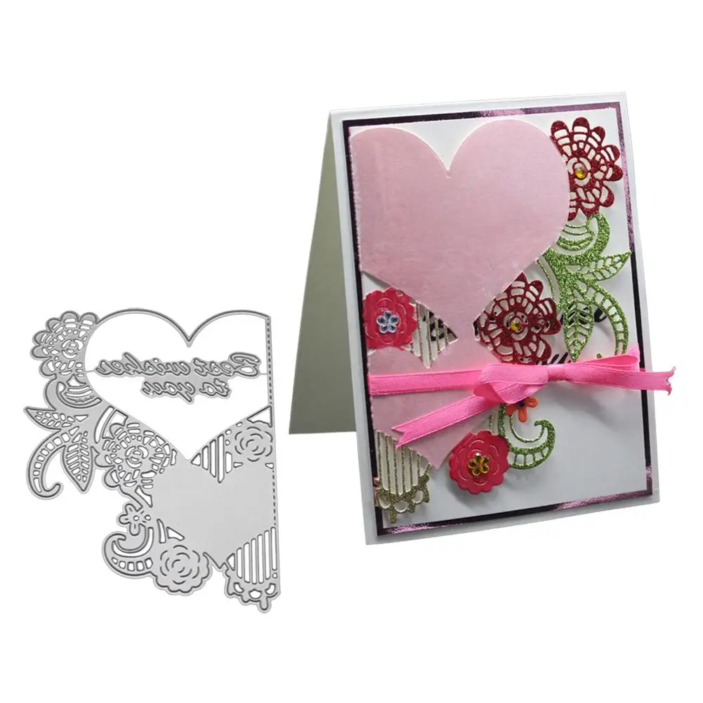 

3D Matel Cutting Dies DIY Heart Shape Die Cuts For Card Marking Scrapbook Background Invitation Greeting Card Decor
